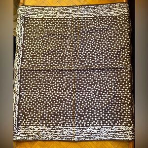 Vintage brown & white polkadot scarf square